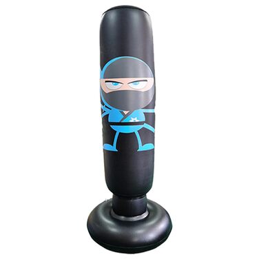 Боксерський мішок для дітей Karate 65 см зі стійкою для тренувань. Дитячий боксерський тренажер для фітнесу та єдиноборств, чорний