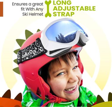Дитяча лижна маска OutdoorMaster, сумісна з шоломом, для хлопчиків і дівчаток, 100% UV-захист, VLT 10.2%
