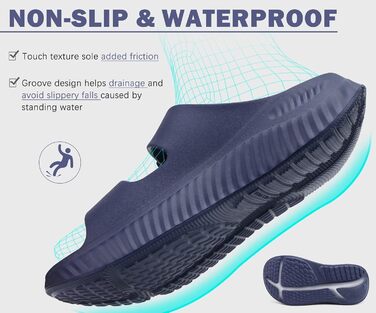 Жіночі сандалії KuaiLu для відновлення, спортивні слайдери з підтримкою склепіння стопи, ортопедичні, проти плоскостопості, для літа, синій, 41 EU