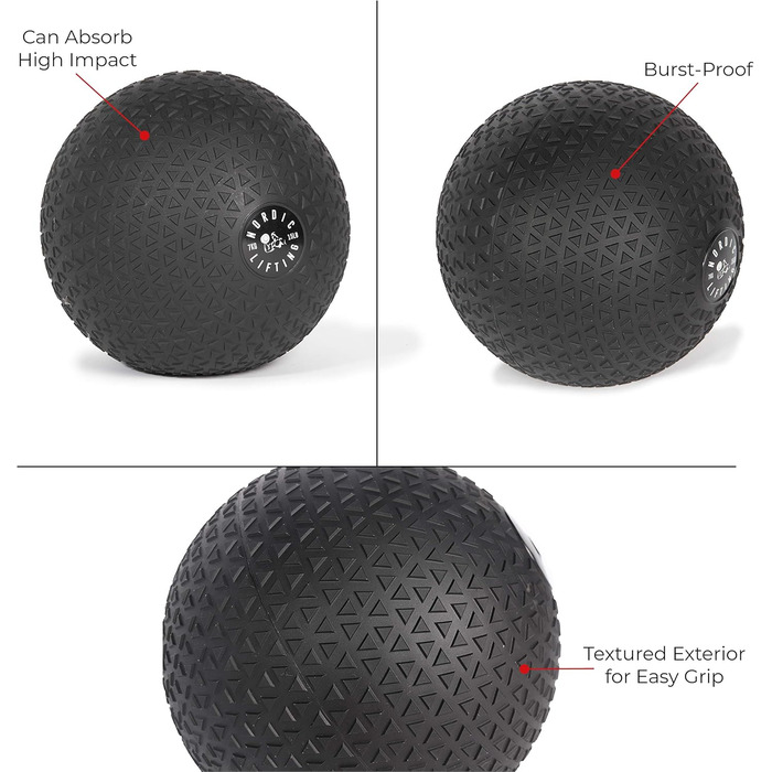 Фітнес м'яч Nordic Lifting Slamball, важкий, зручний для кросфіту та тренування кора