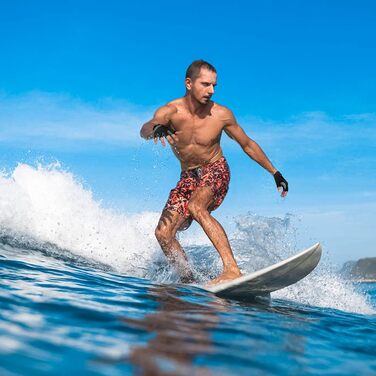 Спортивні рукавички FitsT4 для серфінгу та водних видів спорту, 3/4 пальці, посилені, антиковзаючі, сірі (S)