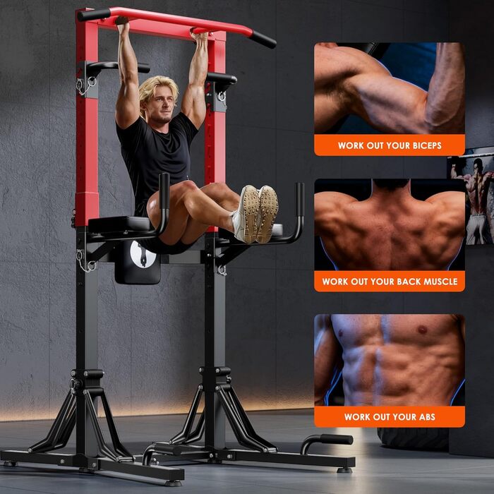 Складана силова станція SogesPower Power Tower: багатофункціональний тренажер з регульованим турніком та римським стільцем для калистеніки та дому