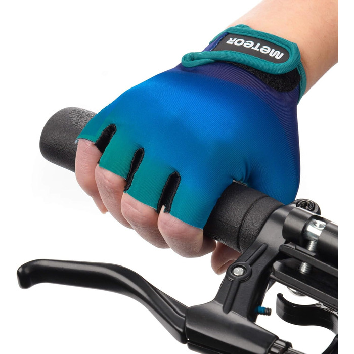Велосипедні рукавички Meteor Unisex для дітей та BMX - гелеві, Fluid (XS)