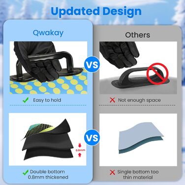 Надувний сніговий тюб з буксирувальною лінією, 47-49-68 дюймів. Міцний корпус, зносостійкий та морозостійкий матеріал. Зимовий спорт для дітей та дорослих. Подвійне сидіння 68 дюймів