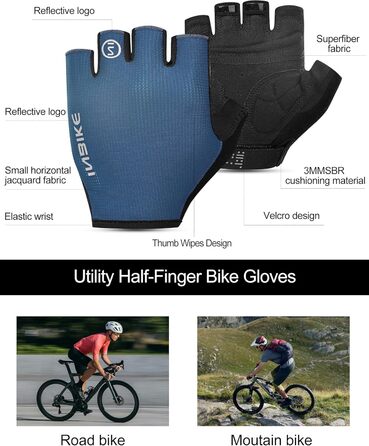 Велоперчатки INBIKE короткі, дихаючі для MTB, літні, 5 кольорів IHC219