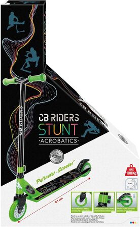 Трюковий самокат COLORBABY CB Riders, 2 колеса, зелений