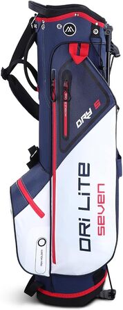 Сумка для гольфу Big Max Dri Lite Seven 2024 - водонепроникна, трикамерна (білий-темно-синій-червоний)