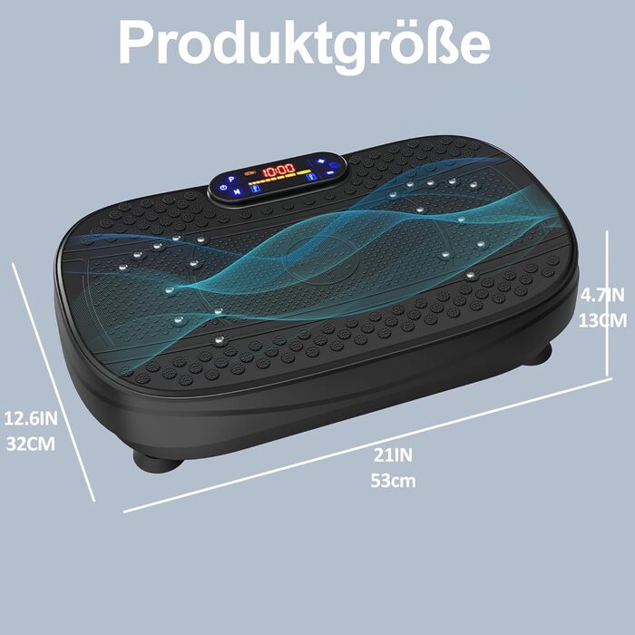 Вібраційна платформа для дому - тренажер для схуднення та формування тіла з 120 рівнями, 5 режимами, з еластичними стрічками та пультом дистанційного керування, для спалювання жиру та нарощування м'язів, ідеально для дому та домашнього спортзалу, чорного 