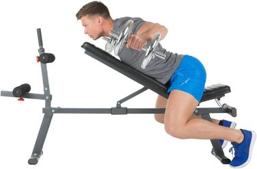 Різнофункціональна лава для преса та жиму Hammer Ab Bench Perform One, антрацит/чорний, 160 x 32 x 119 см