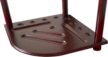 Стійка для більярдних київ GACCO BILLIARDS на 8 київ та аксесуари: кутовий тримач з масивного дерева, з тримачем для куль, з гачками (махагон)