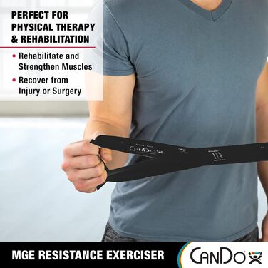 Еспандер-стрічка CanDo Multi-Grip для фітнесу, чорна, надсильна