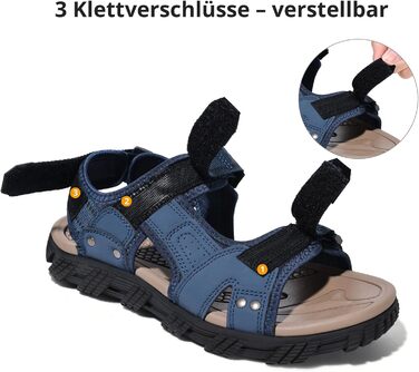 Чоловічі сандалі спортивні шкіряні водонепроникні Wanderland Dunkelblau 42 EU