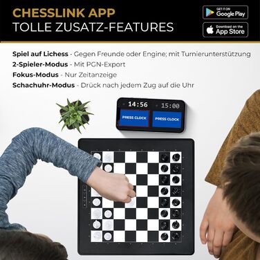 Millennium eONE – Електронна шахова дошка для онлайн-ігор на Lichess, Chess.com та Tornelo. 81 LED для відображення ходів. Li-Ion акумулятор, Bluetooth та USB.