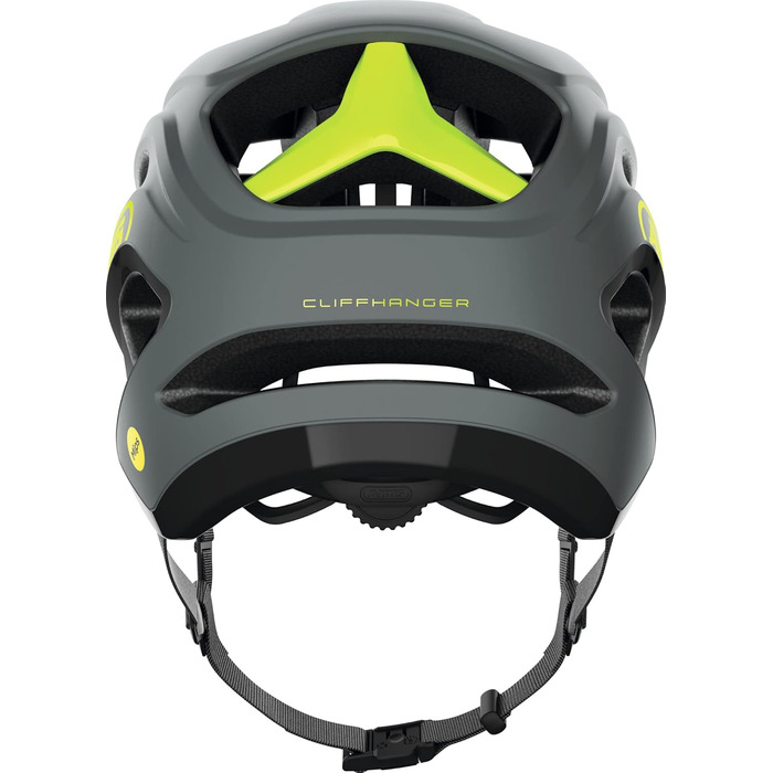 Велошолом ABUS Cliffhanger MIPS для MTB, захист MIPS, великі вентиляційні отвори, для чоловіків та жінок, розмір M (54-58 см), сірий/жовтий