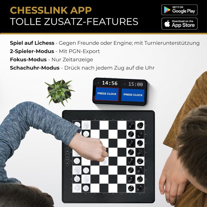 Millennium eONE – Електронна шахова дошка для онлайн-ігор на Lichess, Chess.com та Tornelo. 81 LED для відображення ходів. Li-Ion акумулятор, Bluetooth та USB.