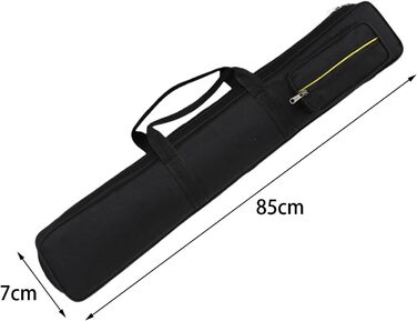 Чохол для кия Billard з 8 відділеннями, з ремінцем, ударостійкий, для кия з суглобом 1/2, чорний