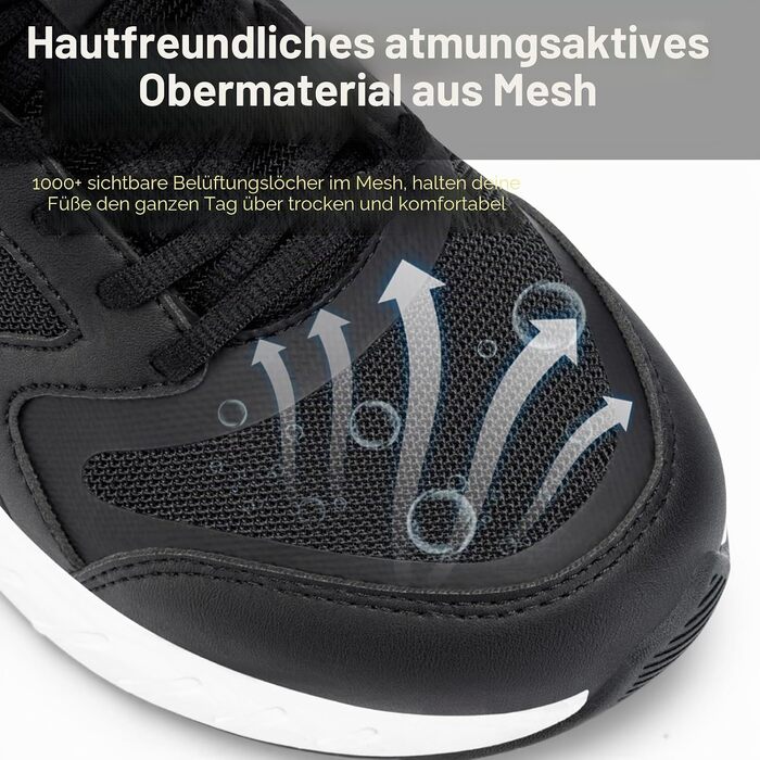 Чоловічі кросівки для бігу та ходьби FitVille Extra Wide, дихаючі спортивні взуття на липучках для фітнесу та джогінгу, чорні, розмір 42 EU (широка колодка)