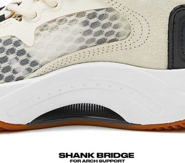 AND1 Дитячі баскетбольні кросівки для дівчаток та хлопчиків, високі, розмір 1-7, для малюків та старших дітей, чорно-бежеві