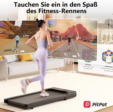 Lacuffy Raceable Walking Pad: біговий килимок для дому з керуванням через додаток, чорний, до 136/159 кг, з експертськими курсами
