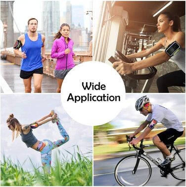 Спортивний браслет на руку для бігу з відділенням для телефону та ключей, чорний. Сумісний з iPhone 17/16/15/14/13/12/11 Pro Max/Plus. Оновлена модель, до 6.9 дюймів.