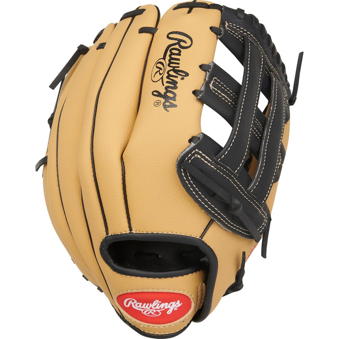 Рукавичка бейсбольна Rawlings Spieler Serie T-Ball / Юніорська (22.9-29.2 см) для правої руки, колір: верблюжий / чорний