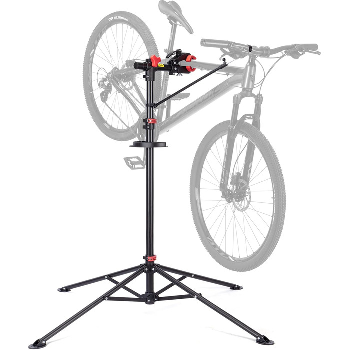 Підставка для велосипеда CXWXC - професійна стійка для ремонту з підставою для інструментів та магнітним відсіком, поворотна та складна, до 30 кг, чорна