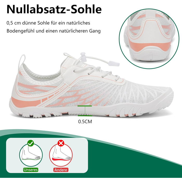 Жіночі шльопанці-сланці SAGUARO для плавання та відпочинку, дихаючі, швидко сохнуть, широка передня частина, розмір 35-43, білий (35 EU, помаранчевий)