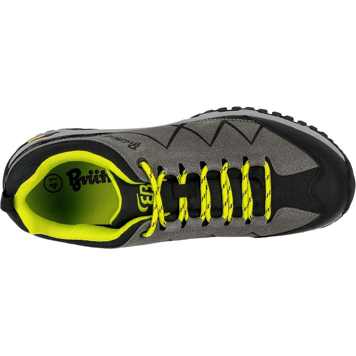 Черевики трекінгові та для ходьби Brütting Kansas Unisex, 43 EU, антрацит/чорний/лимонний