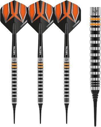 Дартс набір WINMAU Fury 18-20 г, вольфрамовий, Softip, з призмовими опереннями та Vecta-шафтами