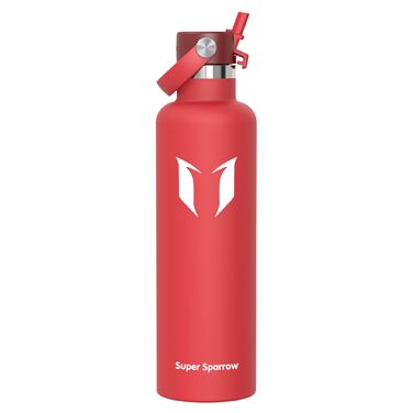 Термофляга Super Sparrow FlipFlow 1.2л сталева з соломинкою, BPA-free - для спорту, подорожей, школи, активного відпочинку (C-Lava)