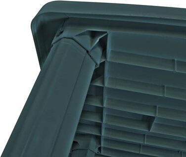 Садовий стіл vidaXL 101x68x72 см, пластиковий, зелений, з отвором для парасольки - вуличний обідній стіл для балкона та саду