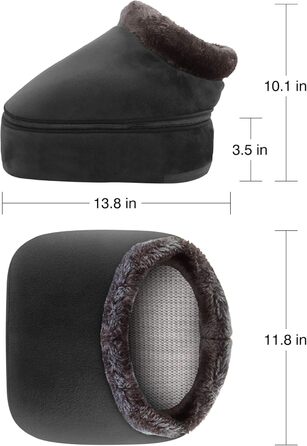 Електричний шиацу масажер для ніг Snailax з функцією підігріву, 2-в-1 масажер для стоп та спини, подарунок для чоловіків і жінок, чорний
