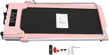Електрична бігова доріжка складна Laufband, компактний Walking Pad 0,65–2 к.с., макс. 10 км/год, LED-дисплей, 20-дюймовий біговий ремінь, до 100 кг, для дому, офісу, спортзалу
