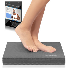 Balance-подушка SportyAnis XXL сіра для тренування рівноваги та зміцнення глибоких м'язів, з інструкцією, інноваційний баланс-пад для стабільності та координації