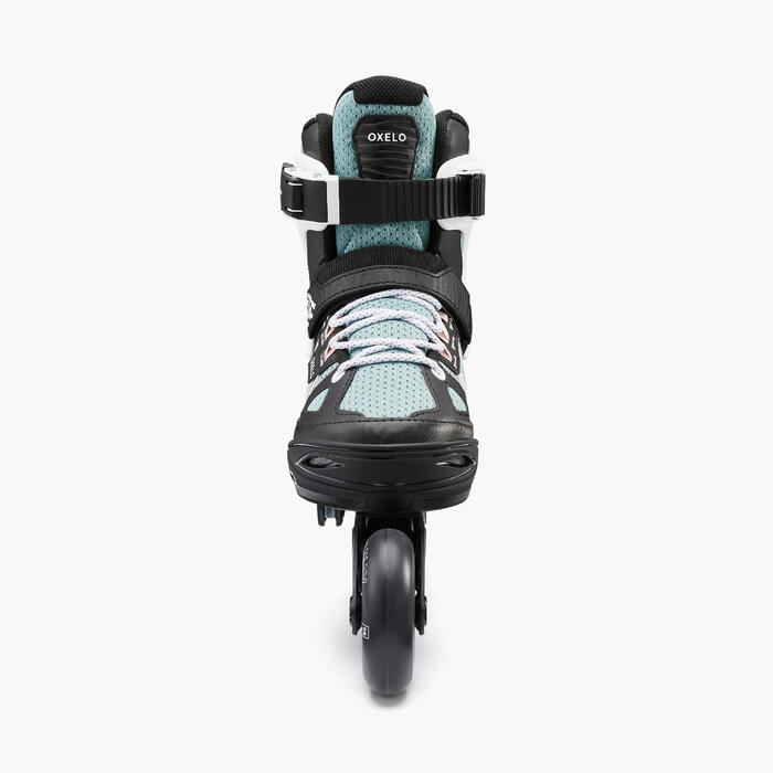 Ролики Oxelo Fit5, чорно-біло-бірюзові, р. 38-41