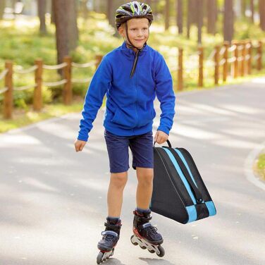 Сумка для роликових ковзанів та ковзанів, блакитна, універсальна (жіноча, чоловіча, дитяча)