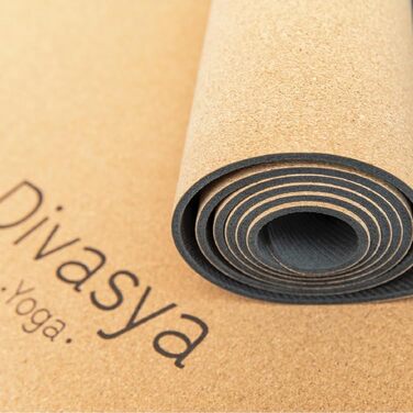 Йога мат Premium Kork: з натурального каучуку та корку | 100% натуральний та екологічний | 183 x 66 x 0,4 см | з чохлом для перенесення | неслизький | безпечний | без TPE | міцний та довговічний