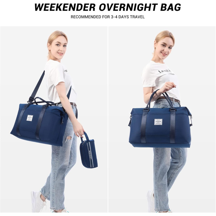 Спортивна сумка LOVEVOOK для жінок, дорожня сумка-мішок, 30L, водонепроникна, для подорожей, фітнесу, клініки (темно-синій)