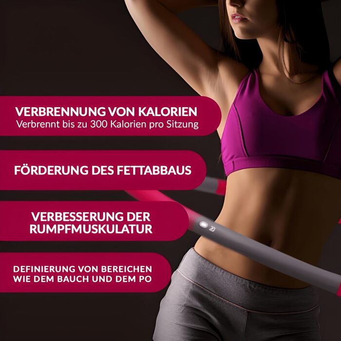 Обруч для фітнесу ResultSport Hula Hoop 1.2 кг, розбірний, 100 см, для схуднення та тренувань