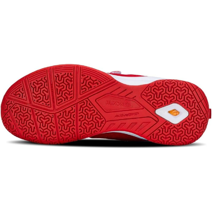 Бадмінтонні кросівки HUNDRED Court Star для дітей та юніорів | Легкі | X-Cushion | Для залу: бадмінтон, теніс, сквош, настільний теніс, баскетбол та падел (червоно-білі, 37 EU)