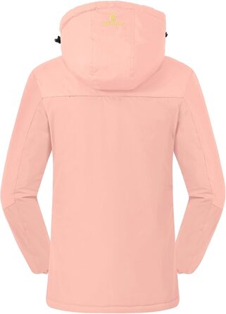 Жіноча тепла зимова куртка Rdruko Softshell з капюшоном, водонепроникна, для сноуборду, рожева, розмір M