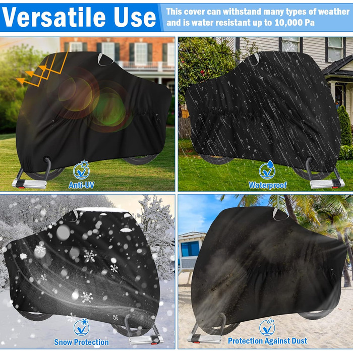 Водонепроникний чохол для велосипеда - гараж для велосипеда 210D Oxford, захисна накидка з сумкою, брезент для велосипеда 200×110×90cm, підходить для 2 велосипедів