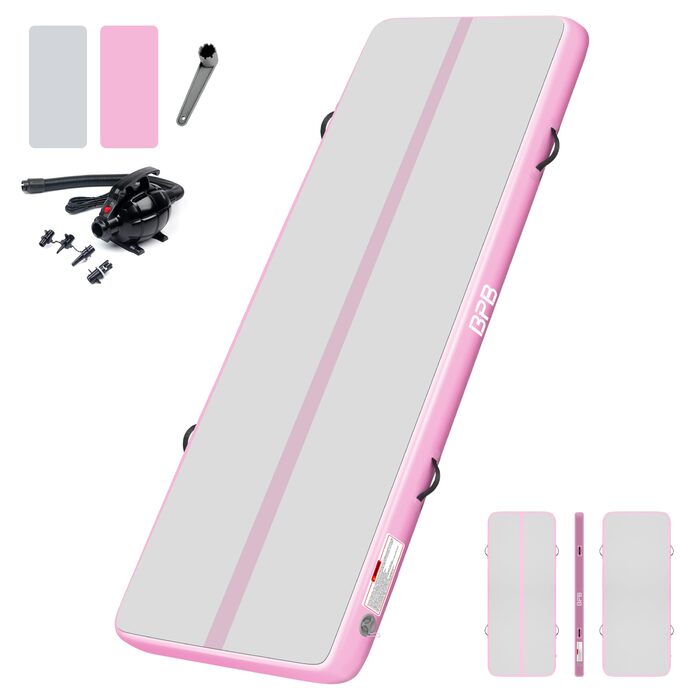 Надувний гімнастичний мат BPB з електронасосом 3м x 1м x 0.3м для дому, спортзалу, чеерлідингу, йоги, пілатесу, єдиноборств