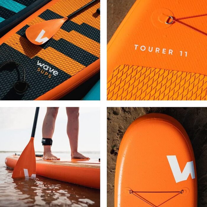 Надувний SUP-борд Wave Tourer Premium: комплект з аксесуарами | Широкий, з неслизьким покриттям, для юніорів та дорослих