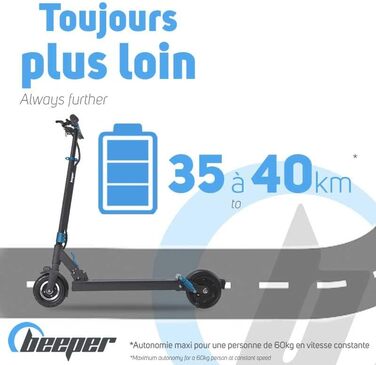 Електросамокат Beeper Speed 20,3 см, 350 Вт, 36 В