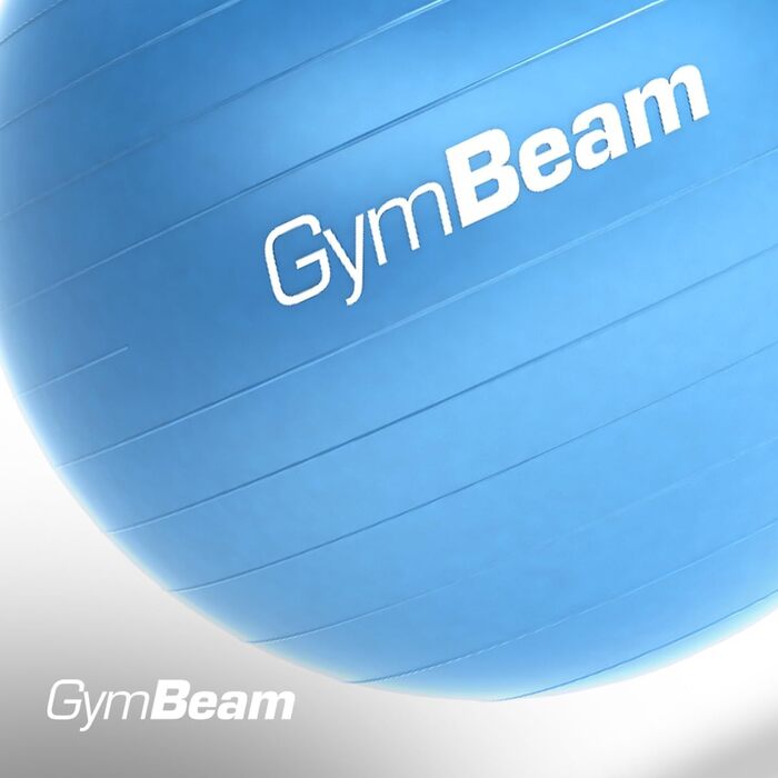 Гімнастичний м'яч GymBeam 85 см з насосом, для стабільності, зміцнення та профілактики болю в спині, синій