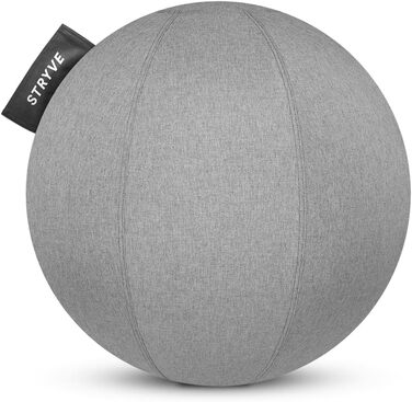 Фітбол STRYVE Active Ball 65/70 см, сіро-бежевий, для фітнесу та офісу, з антиковзкою поверхнею, до 150 кг