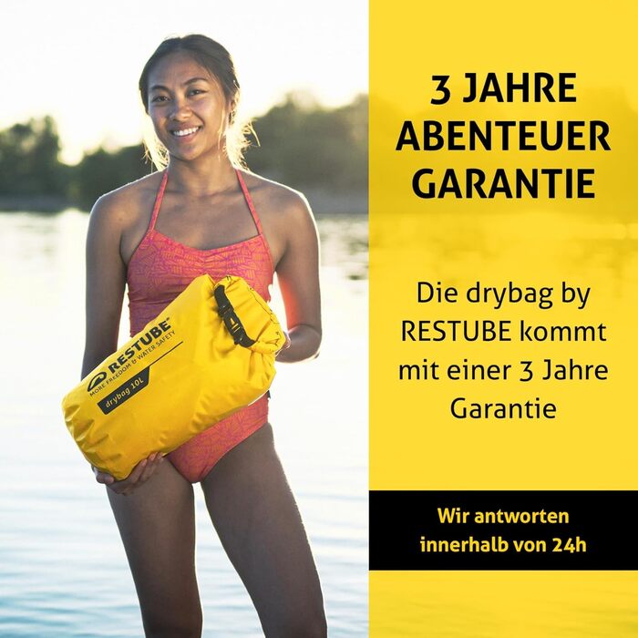 Restube Drybag 30L: Водонепроникний мішок для спорядження | Преміум-якість, для подорожей, активного відпочинку та водних видів спорту | 100% водонепроникний, міцний, блакитний