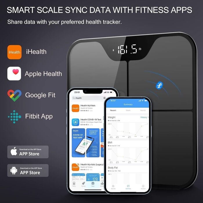 iHealth Nexus PRO: Розумна вага для тіла з визначенням 12 параметрів (вага, жир, м'язи тощо)