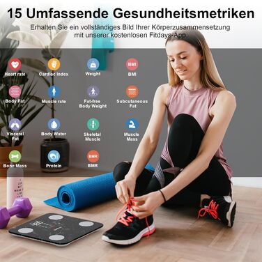 Вага тіла з аналізом складу тіла, персональна вага, Smart вага з APP, великий дисплей, чорний мармур